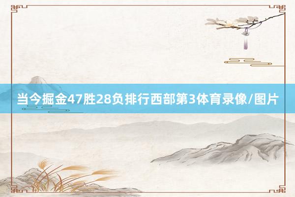 当今掘金47胜28负排行西部第3体育录像/图片
