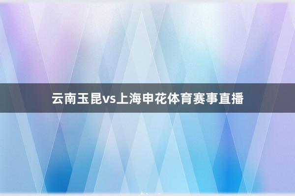 云南玉昆vs上海申花体育赛事直播