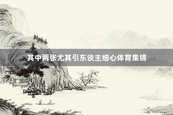 其中两张尤其引东谈主细心体育集锦