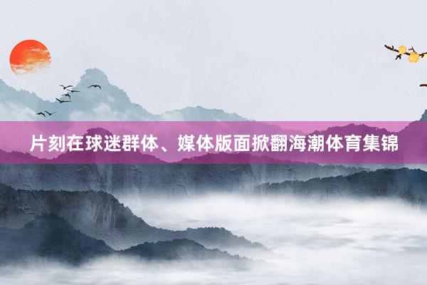 片刻在球迷群体、媒体版面掀翻海潮体育集锦