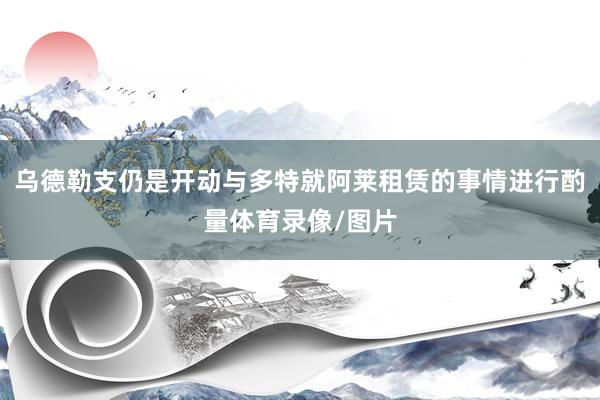 乌德勒支仍是开动与多特就阿莱租赁的事情进行酌量体育录像/图片