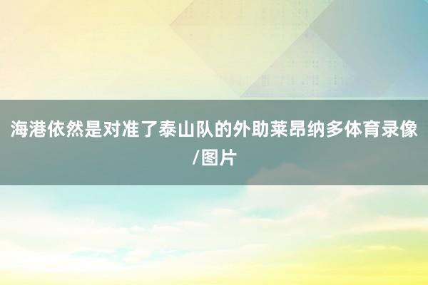 海港依然是对准了泰山队的外助莱昂纳多体育录像/图片