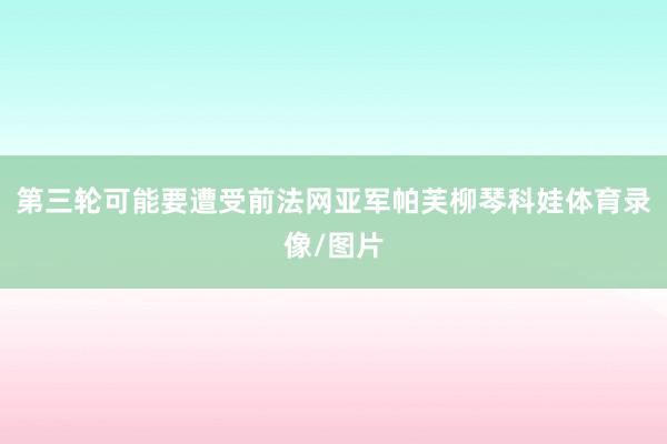 第三轮可能要遭受前法网亚军帕芙柳琴科娃体育录像/图片