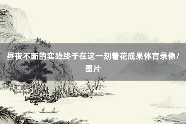 昼夜不断的实践终于在这一刻着花成果体育录像/图片